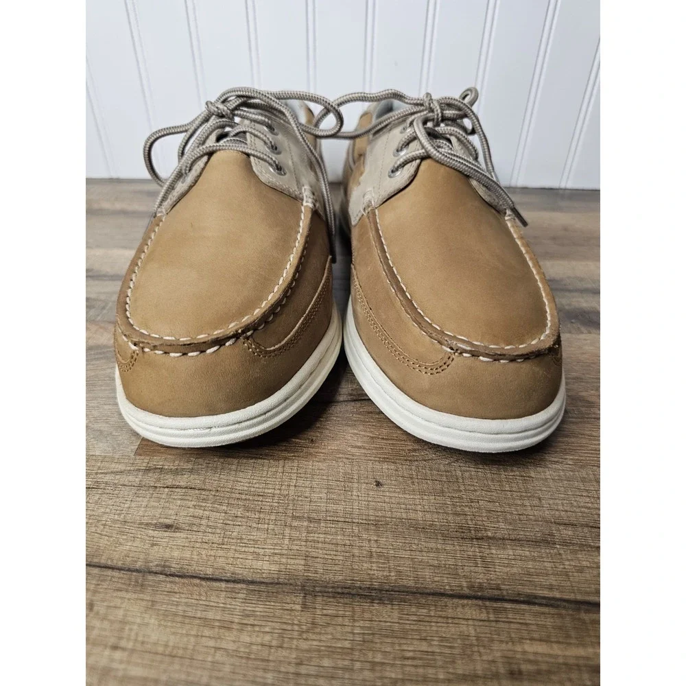 Dockers Men's Beacon Tan/Taupe Leather Casual Classic Boat Shoe 11 Wide